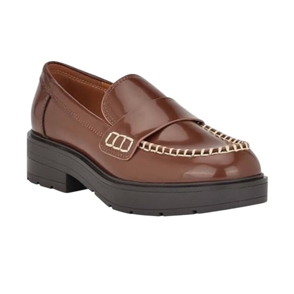 Nine West Women's 9M Kipla3 Casual Loafer Medium Brown 210 Stylish Round Toe NEW - Picture 8 of 16